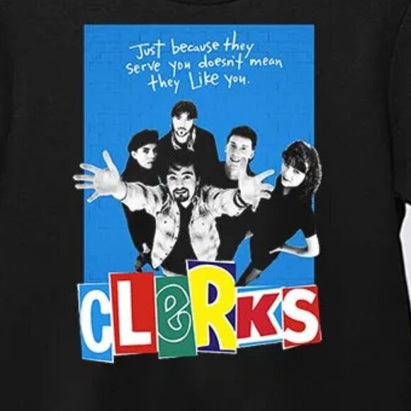 Jay And Silent Bob Clerks T Shirt Retro Movie Kevin Smith Graphic Fan Gift 90 - Picture 2 of 5